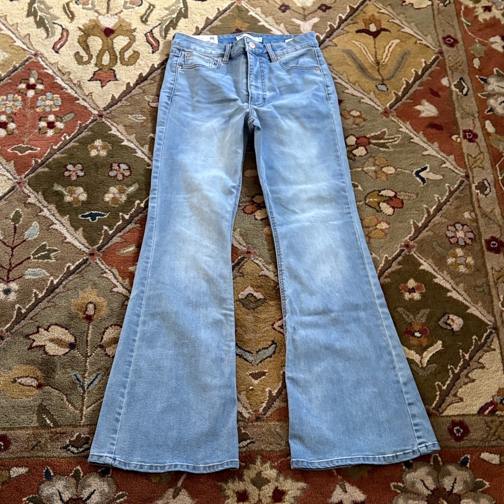 Garage Light Blue Flare Jeans